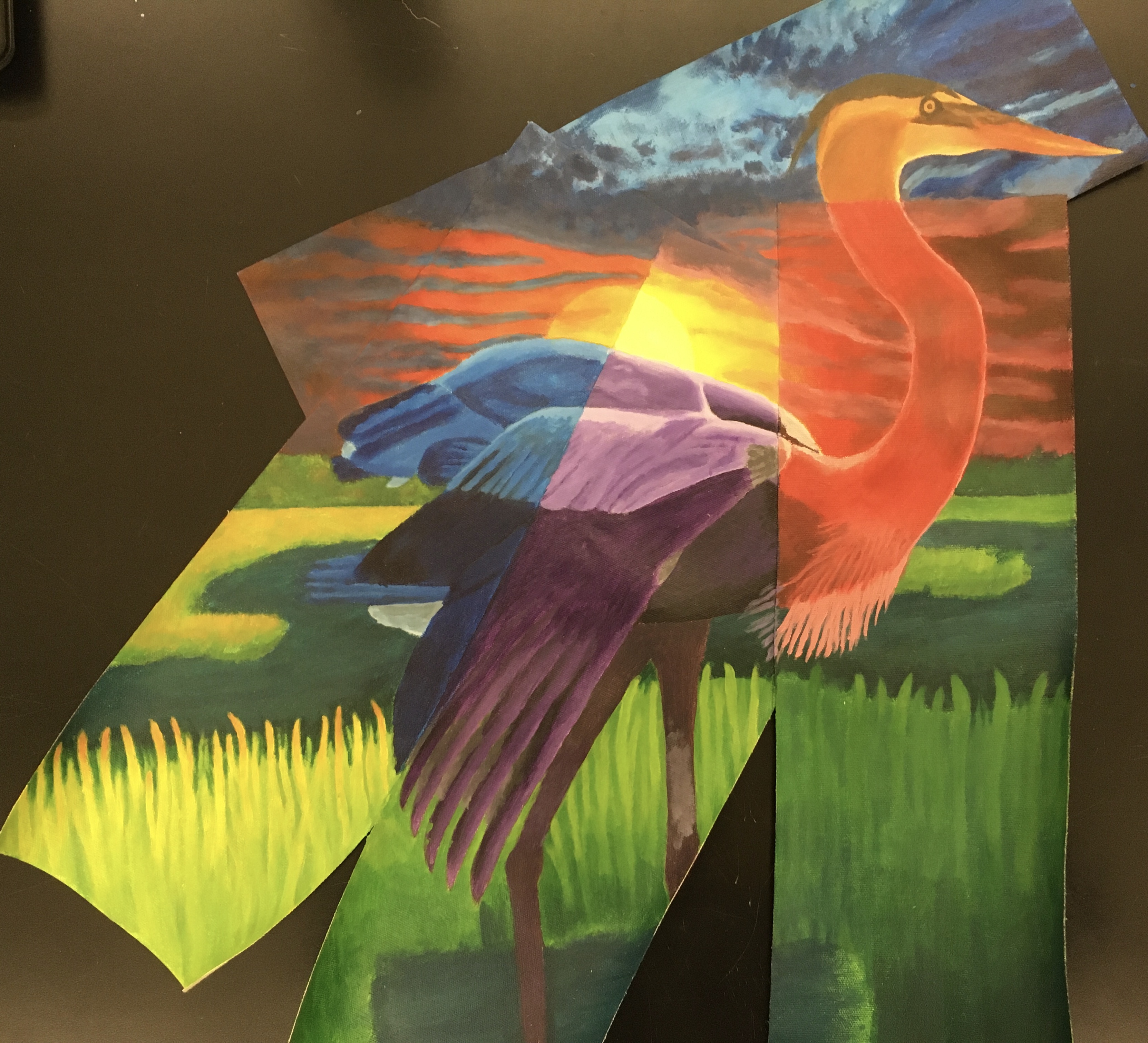 heron painting